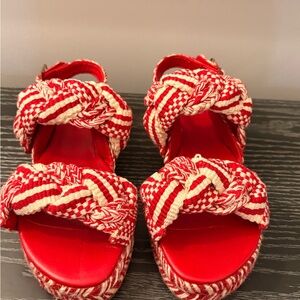 Antolina Red and White Kids Sandals